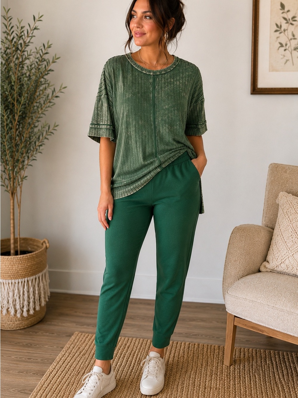 Zenana Coordinated Lounge Set 💚